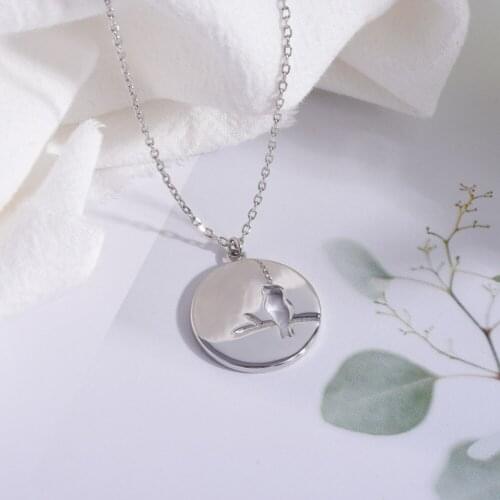 TGNEL S925 Sterling Silver Necklace Pendants Silver Cute Hollow Bird Choker Long Sweater Chain Creative Design For Women Girl
