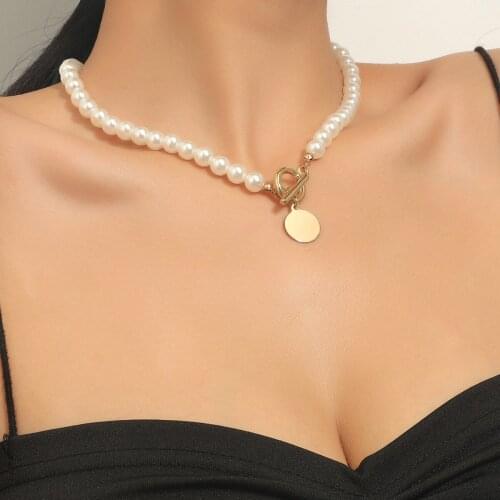 Vintage Pearls Coin Necklaces For Women Fashion Zircon Spider Butterfly Pendants Choker Clavicle Chain Party Jewelry Gift 2021