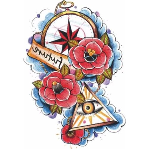 1 PC Art Makeup Sexy Triangle Eyes Tattoo Waterproof Temporary Tattoo Sticker