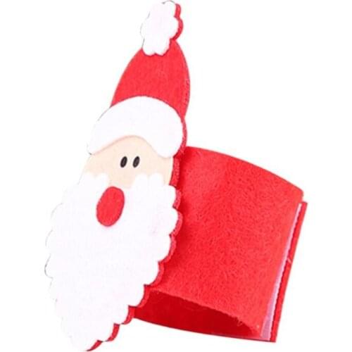 1PC Three-dimensional Santa Claus Non-woven Napkin Cover Hotel Table Scene Napkin Buckle Christmas Decorations