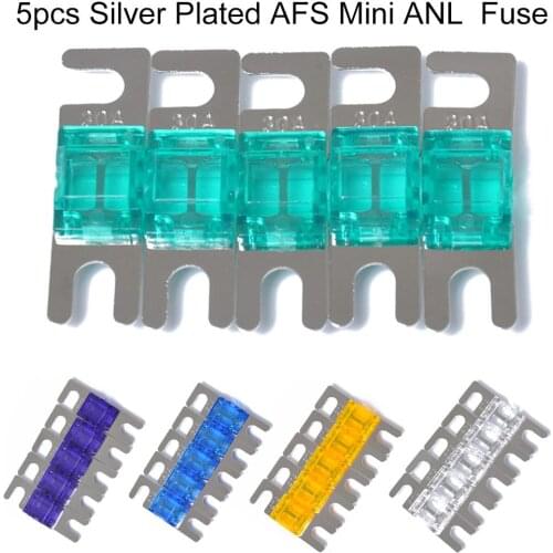 5pcs/Set 30/40/60/80/100A Nickel Plated Car Stereo Audio 32V AFS Mini ANL Fuses Auto Stud Fuses Circuits Protection Fuse