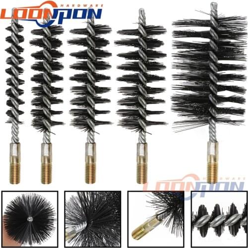 8Pcs 18/22/25/32/40/50/65/75mm Steel Wire Brush Tube Pipe Cleaning Brush Great for Cleaning and Rust Removal Diameter