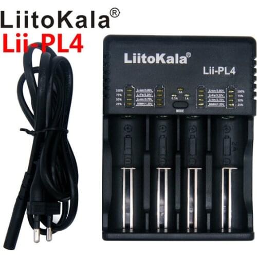 2018 lii-PL4 LiitoKala 1.2 V 3.7 V 3.2 V 3.85 V Um / AAA 18650 18350 26650 10440 14500 16340 intelligent Carregador de Bateria d