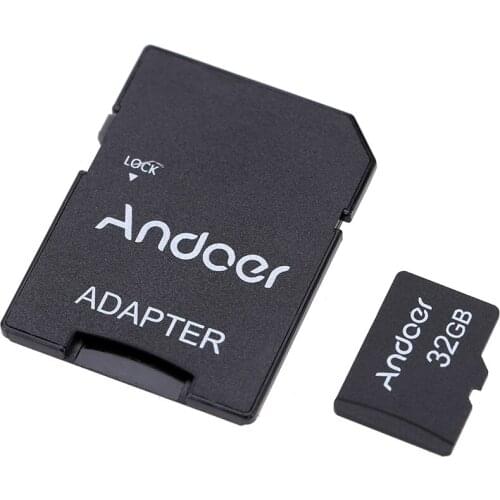 Andoer 32GB Class 10 Memory Card TF Card TF Card Adapter for Camera Car Camera Cell Phone Table PC Audio Player GPS