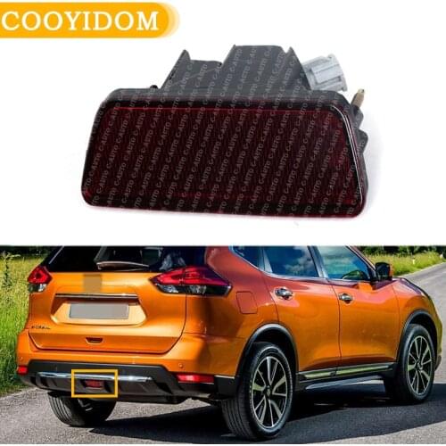 Car Rear Tail Bumper Center Reflector ABS Rear Tail Light Red Fog Lamp For Nissan X-Trail T32 Rogue 2014-2020 Accessories
