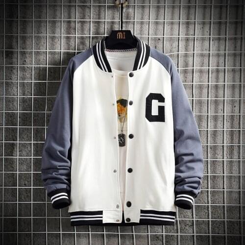 Hot Sale Men Baseball Uniform Coat 2020 Autumn Bomber Jacket fortune Print Streetwear Casual Tracksuit Hip Hot Men Brand Coats