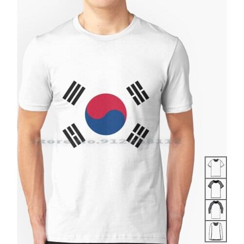 Living Korea Flag T Shirt 100% Cotton Vector Photoshop Flag Lving Korea North South Seoul Korean War Asia Pacific Koryu