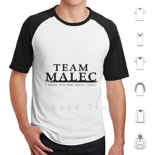 Shadowhunters-Team Malec T Shirt Big Size 100% Cotton Badcatdesigns Shadowhunters Alec Lightwood Magnus Bane Malec Team Team