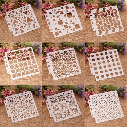 Geometric Pattern Stencils Reusable Plastic Letter Stencils Alphabet Journal Stencils Font Templates for Notebook Diary Scrapboo