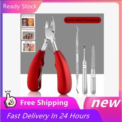 Toe Nail Clippers Nail Correction Thick Nails Ingrown Toenails Nippers Cutters Dead Skin Dirt Remover Pedicure Care Tool 2021