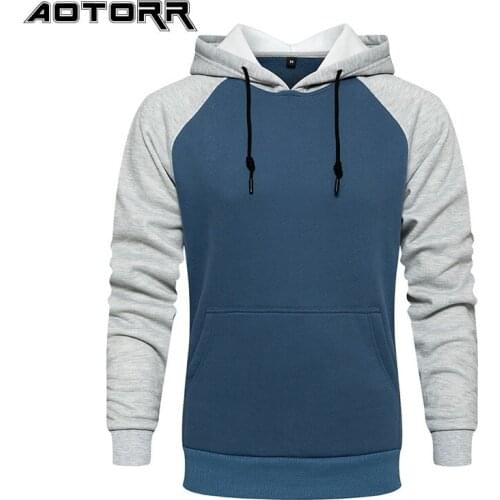 2021 Casual Sweatshirts Men Autumn Classic Hoodies Long Sleeve Hoody Patchwork Sweatshirt Mens Fashion O-Neck Hoodie Pullover
