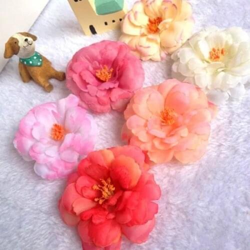 Newest multi color Bohemia flower Blooming Fabric Flower Brooch Hair Clip Boutique Hair Accessories hair pin for girl gift