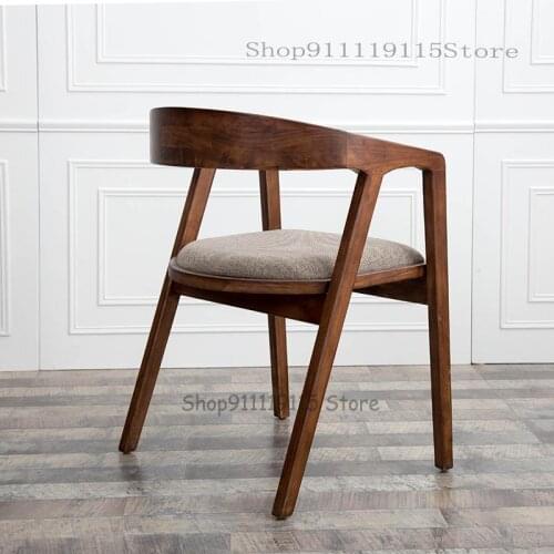 Nordic Solid Wood Dining Chair Circle Chair Simple Back Chair Desk Chair Leisure Chair Creative Desk Chair Office Desk Chair