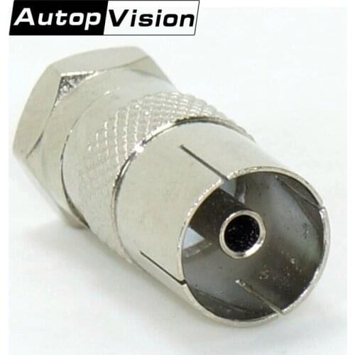 Wholesale BNC Connectors 500pcs/lot F Male Plug to PAL Female Jack Straight TV RF coaxial adapter F-type Adapter NEW