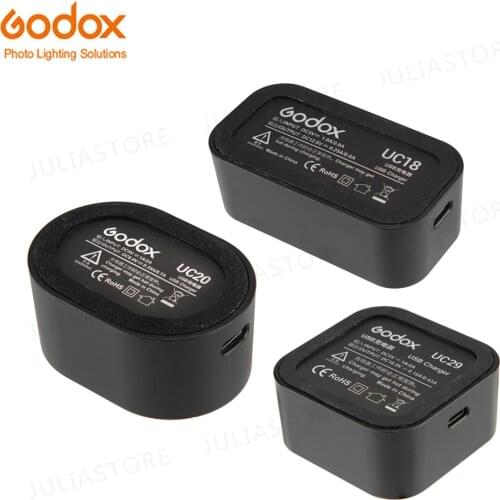 Godox Original UC18 UC20 UC29 USB Flash Battery Charger for VB18 V850II V860II / VB20 V350C V350N V350S V350O V350F / WB29 AD200