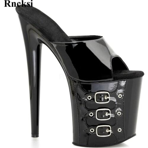 Rncksi Women Shoes Fashion New 20cm Sexy Pole Dance High Heels 8 Inch High Heel Nightclub Shoes Women Pole Dance Slippers