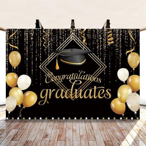 Amawill 120X80 Graduation Party and Back To School Background Cloth Tapestry Photo Booth Props Ceremony Season Decoration Banner