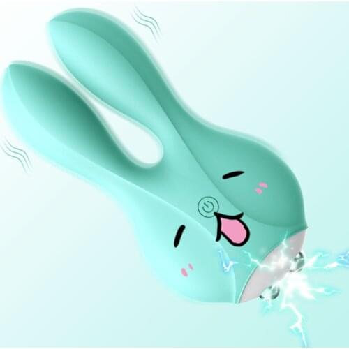 Female Masturbation Electric Shock Rabbit Vibrator Breast Clitoris Stimulator Massager Sex Toy for Women Men Vibrators Egg