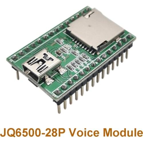 2pcs/lot JQ6500-28P Voice Module MP3 Module One To One 5 Road Independent Control Serial Control
