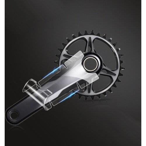 3 Sheets Mountain Bike Crank Protective Film Cover Carbon Fiber Universal Tooth Plate Anti-collision MTB Crank Stickers