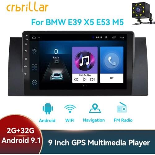Android 2 Din Car Radio Touch Screen Radio Stereo Mirror Link for BMW 5 E39 E53 X5 1995-2001 2002 2003 2004 2005 2006