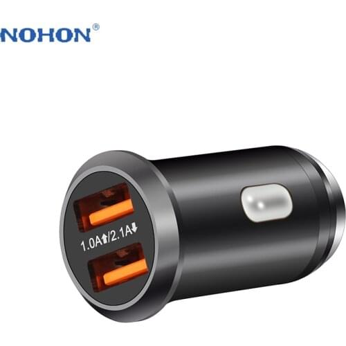 Universal Car Charger Dual Port For Samsung iPhone Xiaomi Mi 8 Huawei Redmi Note 7 LG Sony Oneplus Mobile Phone USB mini adapter