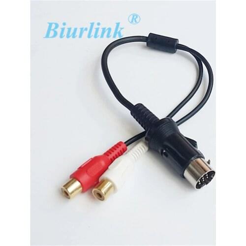 Car Audio RCA To 13 Pin Cable AUX Audio Adapter For Kenwood CD Changer CD Player