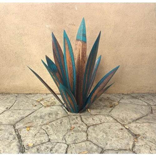 DIY Metal Art 9 Leaves Tequila Rustic Sculpture Garden Yard Art Sculpture Home Decor Garden Signs Decoration 27cm/35cm/65cm