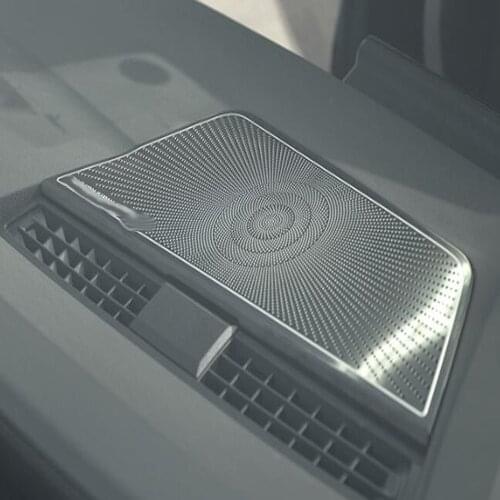 For Volkswagen VW Golf 8 MK8 R 2021 2022 Stainless Steel Car modeling Inner Center dash board Door A Pillar Speakers Cover Trim