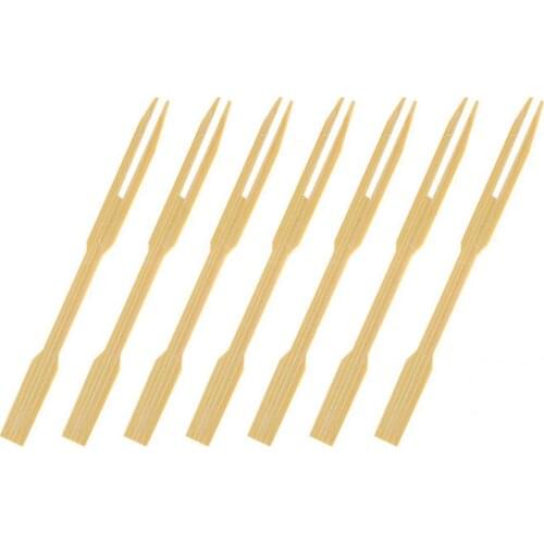 Multiple-purpose Natural Cocktail Pick Fruit Disposable Forks for Daily Life