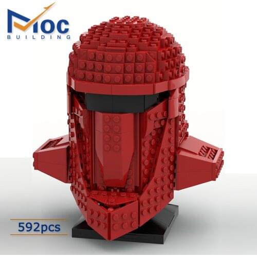 MOC Space Destroyer Model Building Blocks Starry Sky Imperial Royal Guard Helmet Childrens Toys Educational Toy Gift