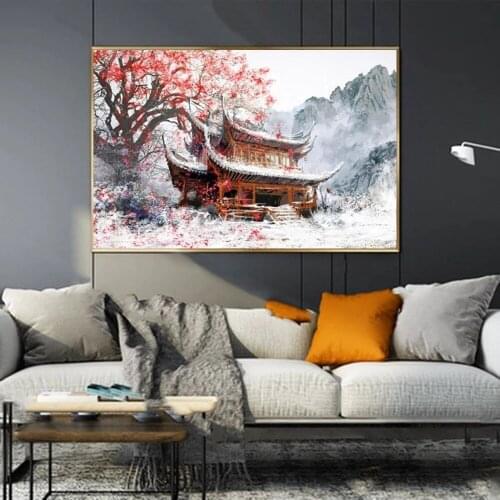 New 5D DIY Diamond Painting Kit Flower Home Decoration Embroidery Building Handmade Gift Mosaic Scenery Diamond Art BY1093