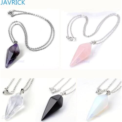 New Crystal Pendulum Healing Dowsing Reiki Chakra Pendant For Necklace