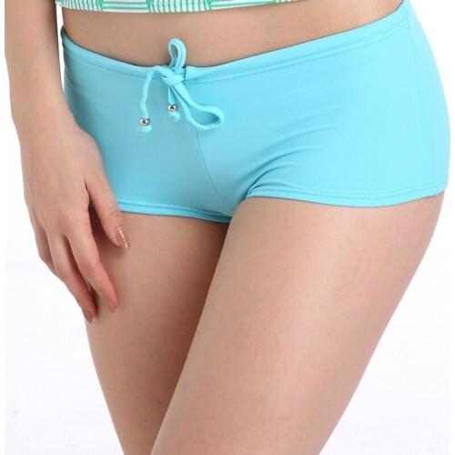 New Brand Nylon Bikini Bottom Adjustable-tie Swim Briefs for Girls Fully Lined Female Swimwear Swim Trunk 04