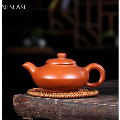 New hand-made Xi Shi pot clear cement acacia teapot 200ml Chinese Tea set purple sand pot self-use gift tea set