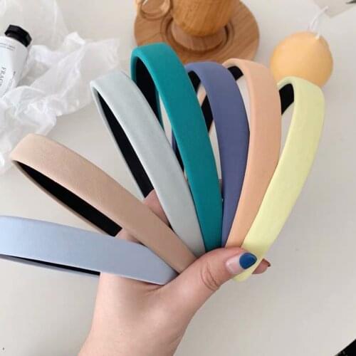 Solid Candy Color Simple Cloth Headband Handmade Wide-Brimmed Head Hair Hoop Fashion Hair Accessories For Women Wholesal