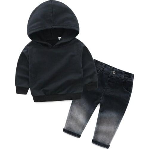 Autumn Baby Boy Long Sleeve Hoodie Set Letter Print Sweatshirt Tops+Sports Pants Cool Outfits Hot