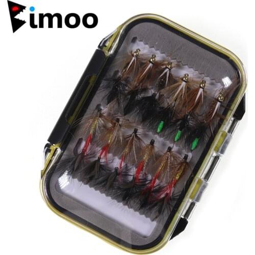 24/48pcs Fly Tying Material Fly Fishing Lure Dry / Wet Flies Nymph Artificial Pesca Bait Lure for Carp spring Pesca Tackle / Box