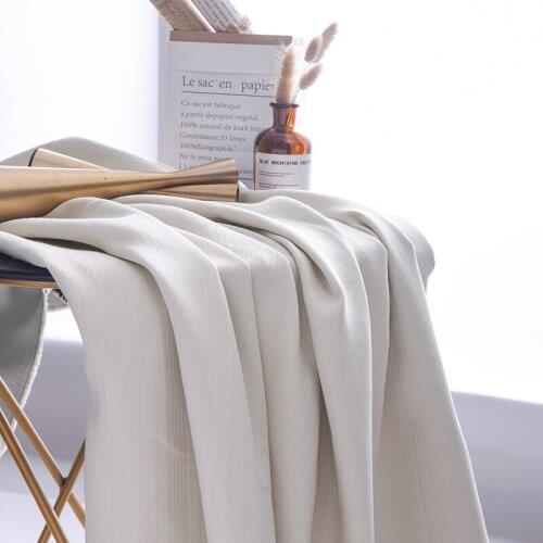 Width 110'' Simple Modern Shading Cotton Linen Fabric By The Yard For Living Room Bedroom Curtain Material