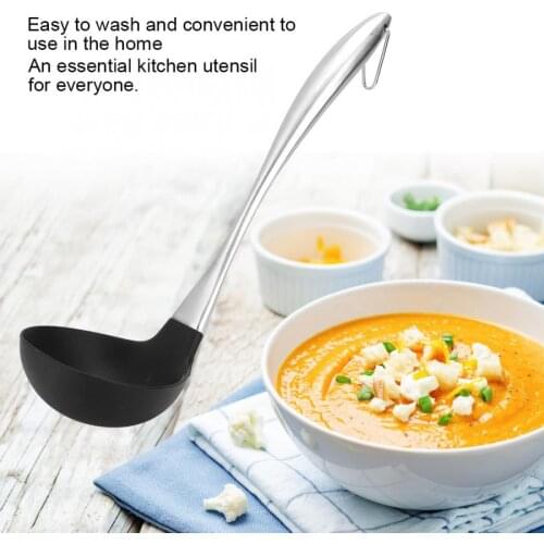 Stainless Steel Handle Silicone Cooking Spoon Scoop Soup Ladle Kitchenware Kitchen Tool Utensils Kitchenware Baking Mixing Spoon