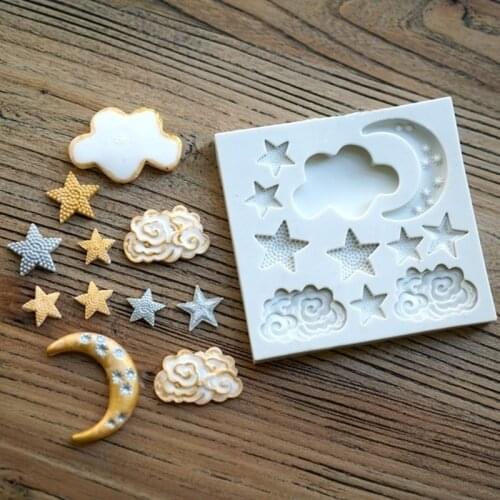 Star Moon Shape Silicone DIY Fondant Cake Mold Gummy Chocolate Mold Baking Appliance silicone cake mold