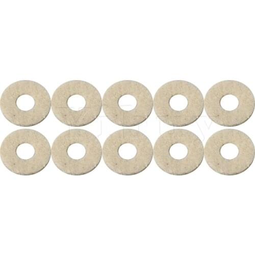 Yibuy 10PCS 15mm/18mm Soft Fet Trumpet Valve Top Cap Felts Washer