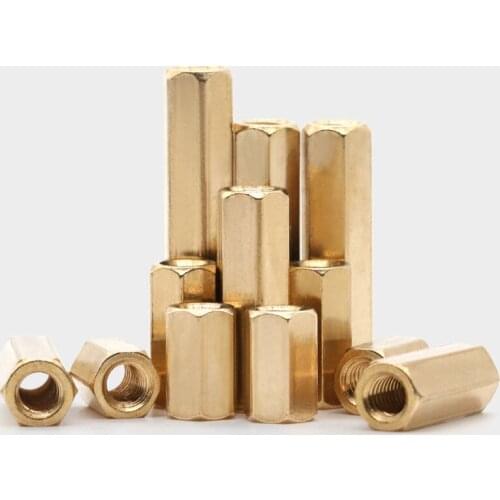 10pcs M2m2.5m3m4mm double pass copper post flat head hollow stud through hole chassis motherboard isolation