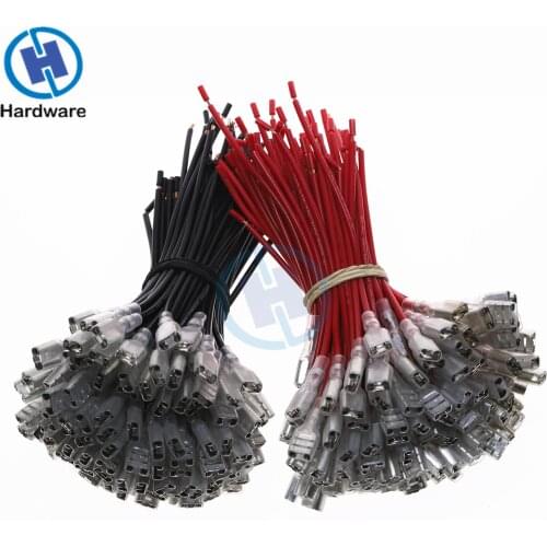 10Pcs Red Black 0.5mm2 Cable Wire Pressure Terminal Connector 2.8mm 4.8mm 6.3mm Plug Spring