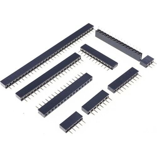 1000pcs 2.0 mm PCB Female Header Berg Strip Single row Straight 1x2 2 Pin 3 4 5 6 7 8 9 10 12 14 15 16 20 25 40 Pin