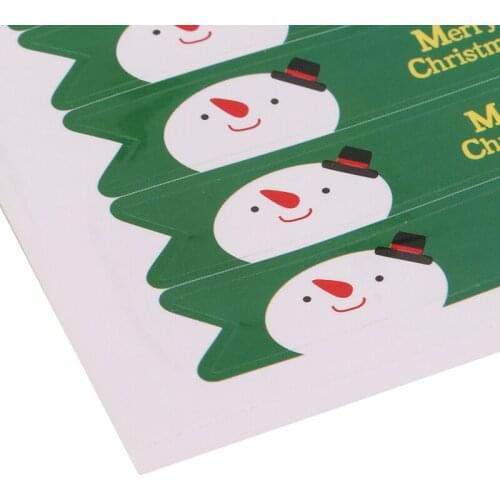 120pcs Merry Christmas Santa Claus Snowman Seal Sticker Cute Party Baking Package Paper Tags Labels Xmas Gift