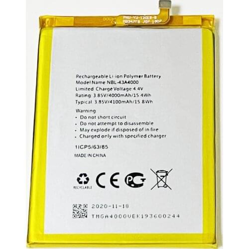 3.85V 4100mAh NBL-43A4000 For TP-Link Neffos X20 TP7071C TP7071A Battery