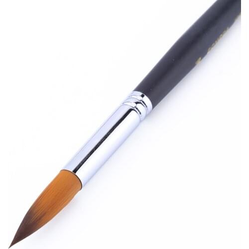 9 PCS Pointed Tip Nylon Long Wooden Handle Paint Brushes Set Oil Acrylic And Watercolor For Art Students Amateur And Artists