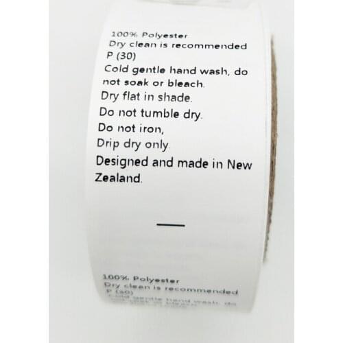 Free shipping custom clothing care labels/washable label/garment printed tag/non-woven fabric label/washing signs 200 pcs a lot