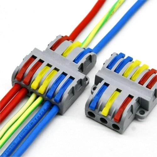 Quick Wire Connector SPL Universal Wiring Cable Connectors Push-in Conductor Terminal Block lamps and lanterelectrical splitter